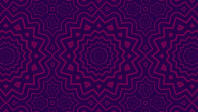 Kaleidoscopic abstrack background animation. purple color