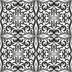 Damask seamless vector background baroque style pattern for wallpaper, fabric, packaging, wrapping. Damask flower ornament.