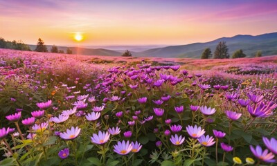 beautiful colorful meadow of wild flowers floral background
