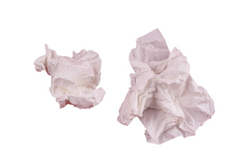 used and crumpled paper tissues