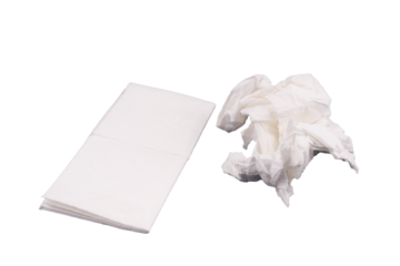 new and one used paper handkerchiefs