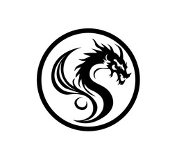 Vector illustration of cartoon dragon on white background