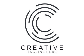 creative letter C logo icon. design for business of luxury, elegant, simple