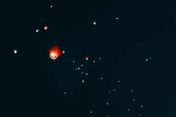 Floating sky lantern Festival