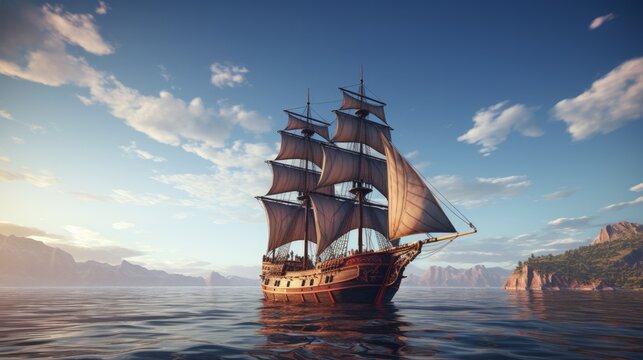 3d Wallpaper Desktop Backgrounds Ocean Ship