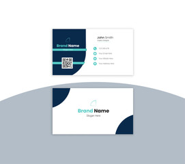 A modern and casual design for a clean business card that includes both your business information and your name.