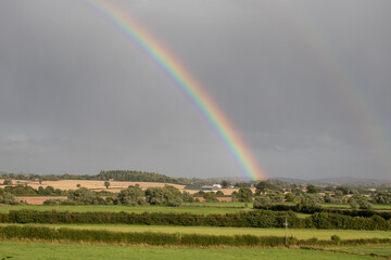 Rainbow over the landscape.