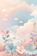 Fototapeta na wymiar Colorful pink landscape illustration