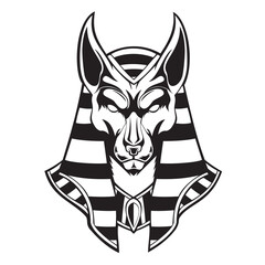 egyptian anubis mascot logo vector art illustration design