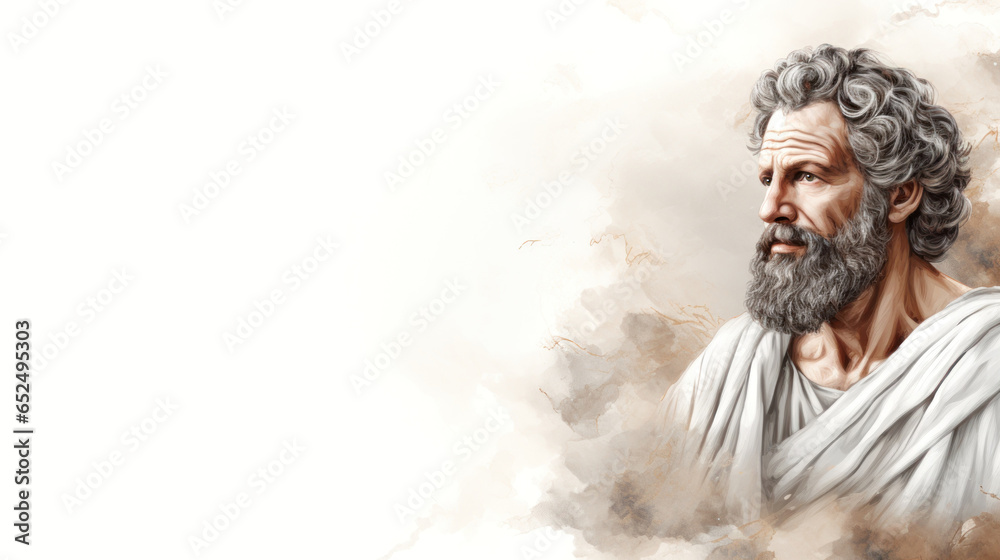 Wall mural background illustration of apostle paul the zealous preacher and author of new testament epistles ge