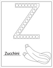 Dot Markers Alphabet Coloring pages for Food topic, Activities for toddlers and Preschoolers