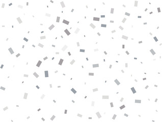 Luxury Rectangular Silver Confetti