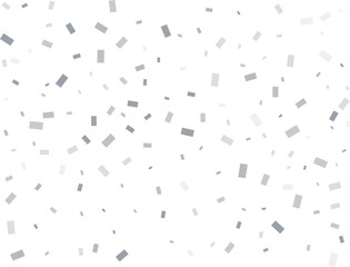 Luxury Rectangular Silver Confetti