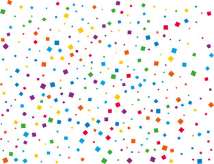 Christmas Rainbow Square Confetti