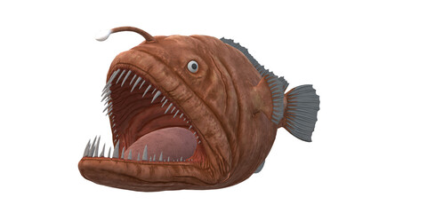 Angler Fish isolated on a Transparent Background
