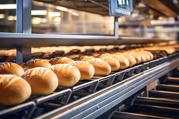 Crédence de cuisine en verre imprimé Boulangerie bread in a bakery