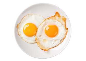 Delicious sunny-side-up eggs, cut out