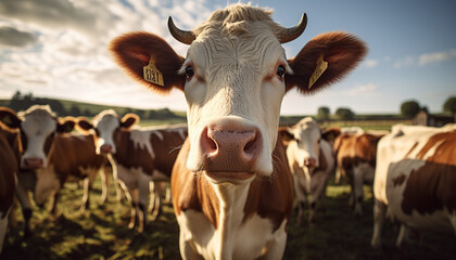 Cow farm full of cows