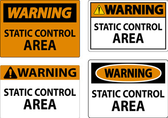 Warning Sign Static Control Area