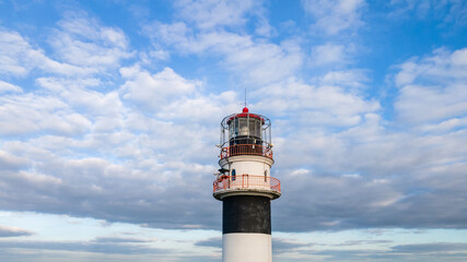 Balck and White lighthouse. Space for text.