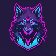 Gaming logo, Moscato logo, vector, illustration, wolf head silhouette