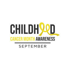 Childhood cancer day yellow ribbon design