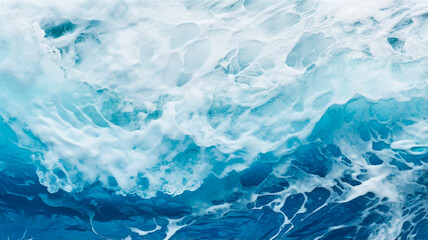 Fototapeta na wymiar blue water surface with waves