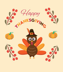 Thanksgiving vector illustration. Thanksgiving holiday icon set, banner