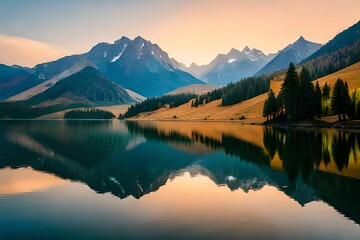 Fototapeta premium lake in the morning
