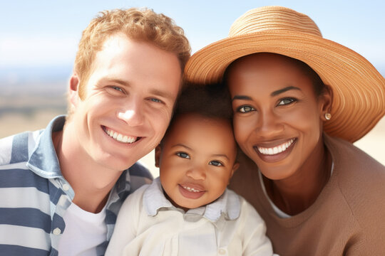 Woman, along with their baby, strike a pose for a picture. Beautiful family moment that can be used to depict love, happiness, and togetherness. Ideal for family-oriented designs and advertisements.