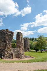 Skenfrith castle ruins in Monmouthshire.