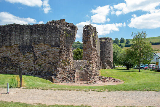 Skenfrith castle ruins in Monmouthshire.