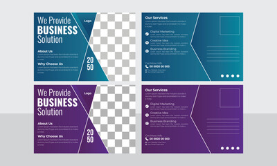 modern and creative business post design template vector file 