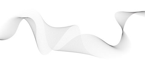 black and white wavy stripes background. Vector illustration