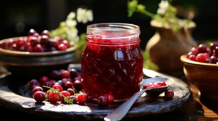 red currant jam ai generated