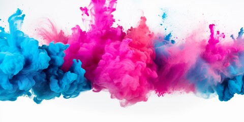 bright paint color powder festival explosion isolated background. industrial print concept background | Generative AI