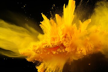 bright paint color powder festival explosion isolated background. industrial print concept background | Generative AI
