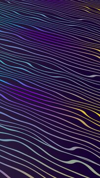 Abstract colorful wavy background. Colorful wallpaper. Seamless loop animation.