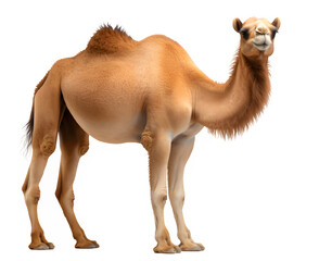 camel side view isolated png ,camel isolated on transparent background ,generative ai
