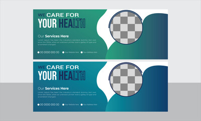 healthcare and medical banner ads design template vector file