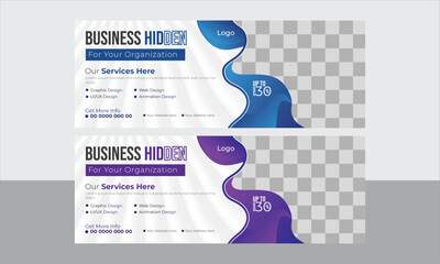 creative corporate business marketing social media facebook cover banner design template vector file	