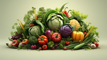 vegetables on the table ai generated