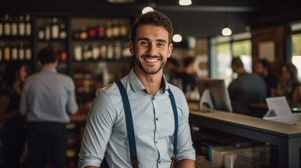 Obraz premium Portrait of a male small business owner