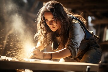 carpenter working at a workplace