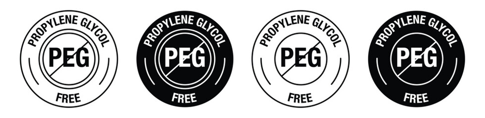 Propylene glycol free vector symbol set