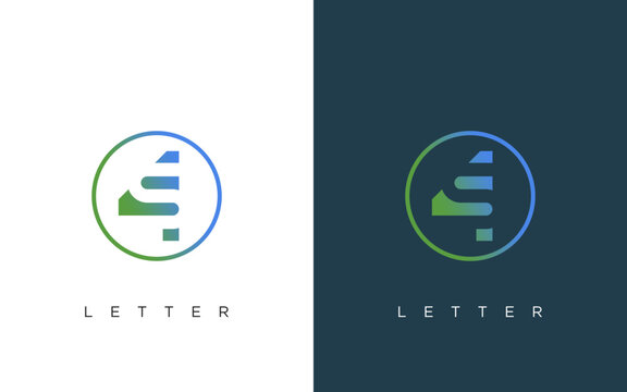 4S initial letter with Shield monogram. Business logo design.