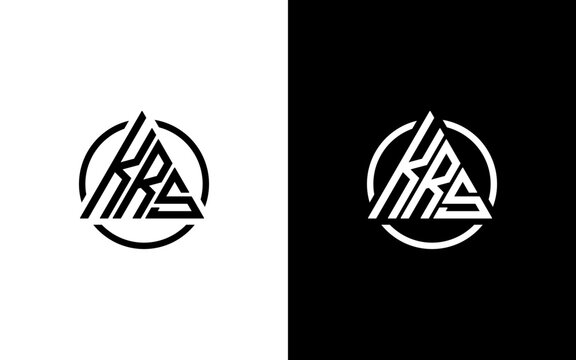 KRS letter logo creative design. KRS unique design