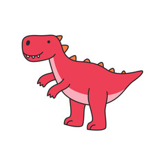 Cute cartoon dinosaur. Vector illustration isolated on a white background.