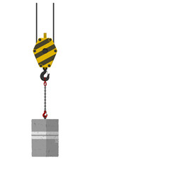 Vertical hitch of chain sling on white background