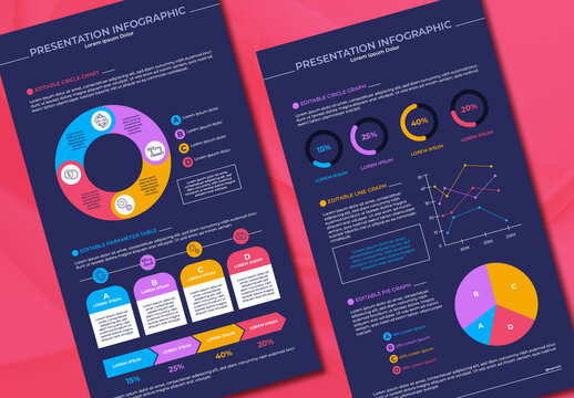Dark Modern Business Data Presentation Infographic Template